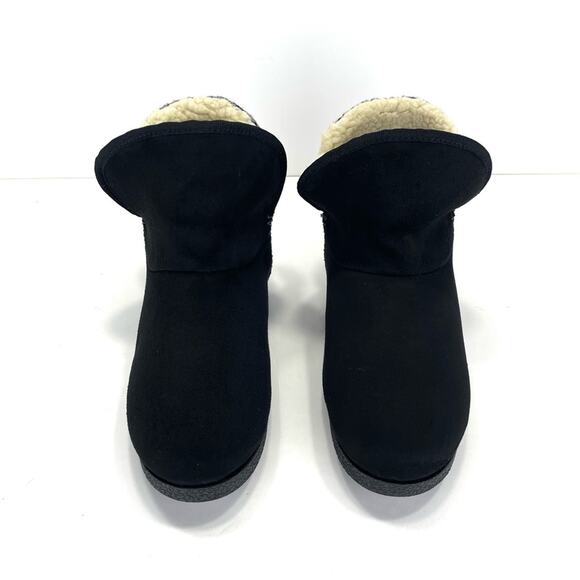 Rockport TruTECH Veda Women Black Slipper Boot Size 7 Faux Suede/Fur Lining New - Picture 5 of 12